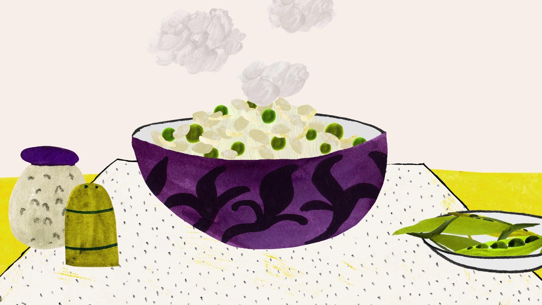 Le risotto aux petits pois