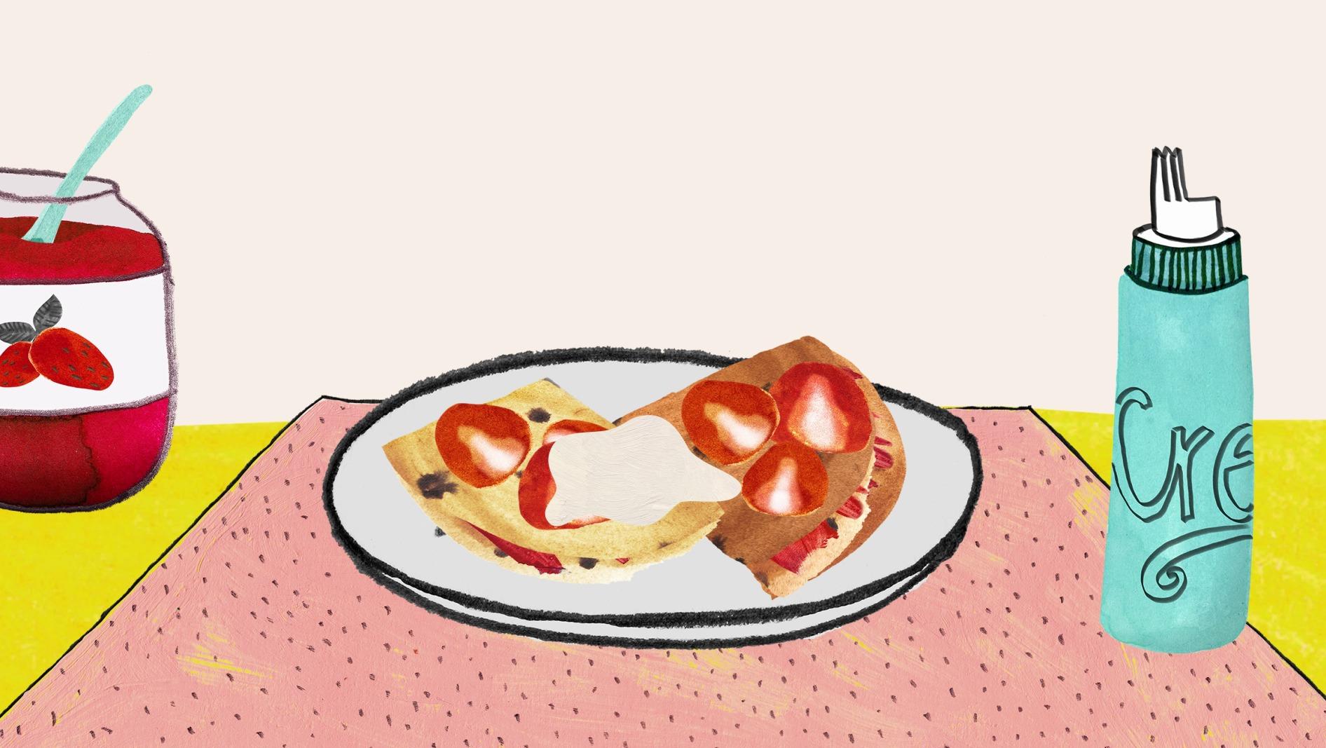 Les crêpes à la fraise