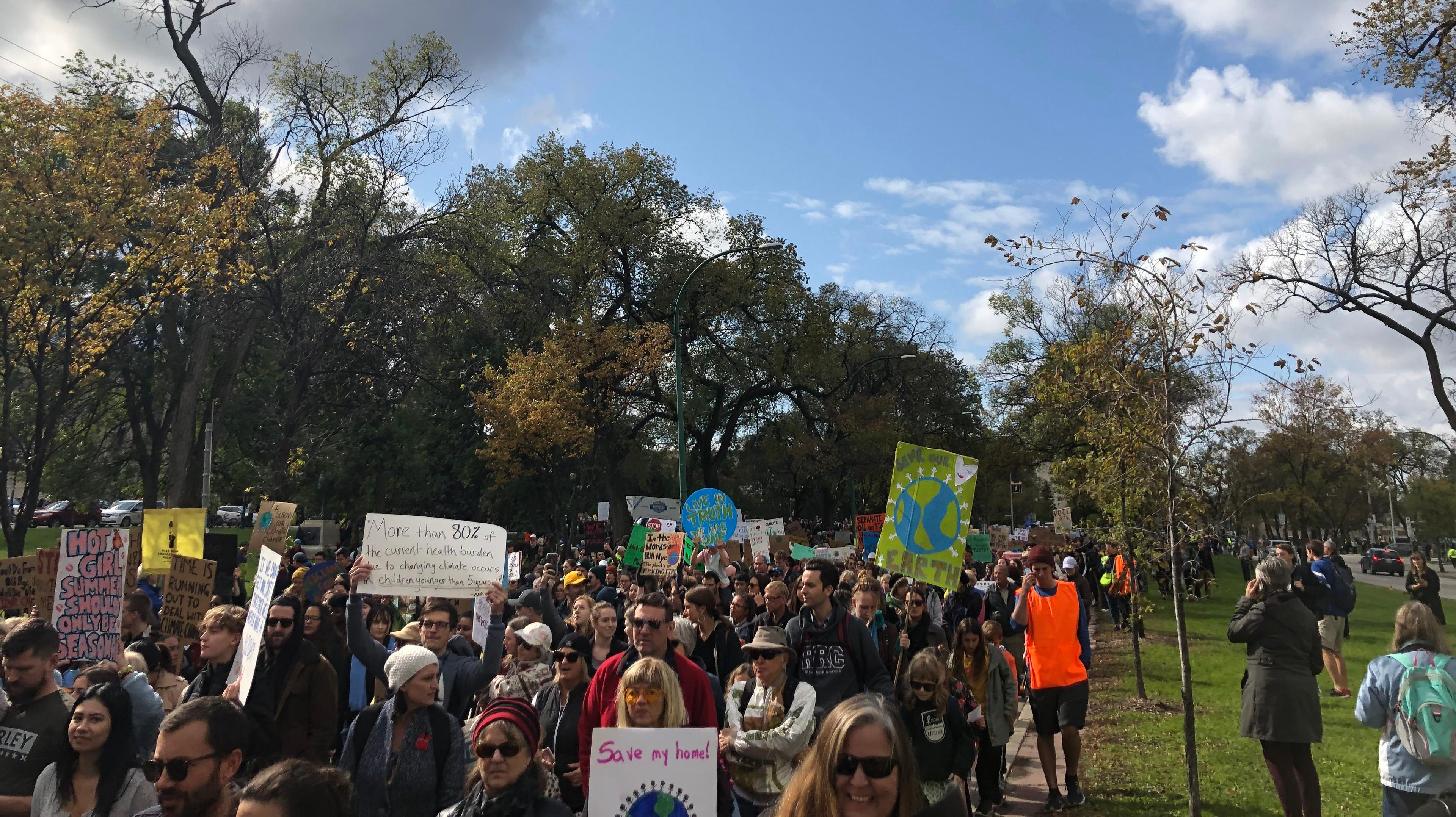 Les étudiants en grève pour le climat au MB